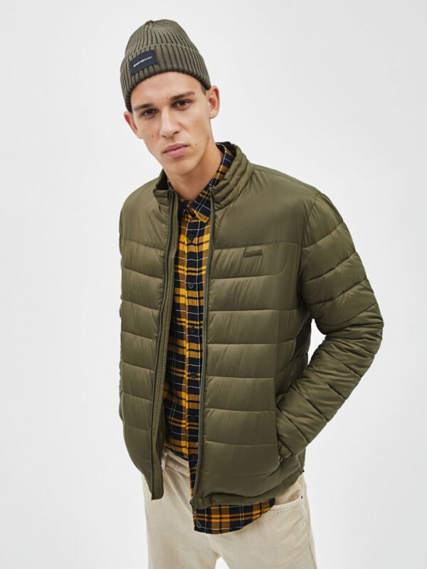 Khaki puffer jacket